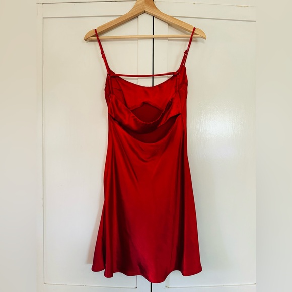 Hello Molly Free Somebody Red Satin Mini Dress - Picture 6 of 8